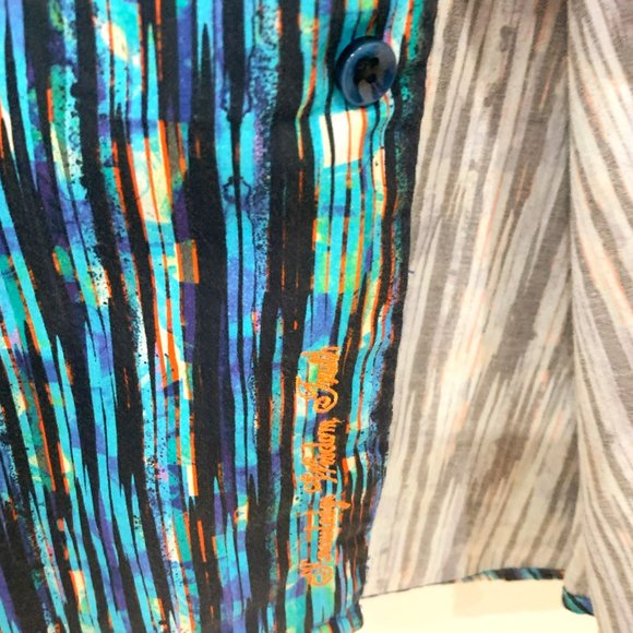 Robert Graham Men's Unique Button Down Blue Matrix Pattern Shirt Classic Fit XL - Picture 4 of 10
